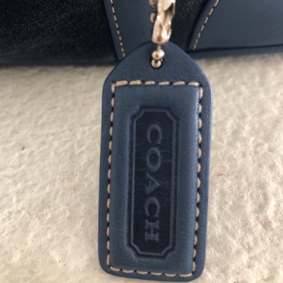 Blue suede coach bag! Great condition! - Picture 3 of 9